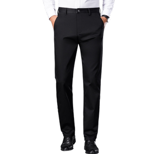 罗蒙男士休闲裤秋冬季加绒加厚西裤宽松直筒长裤2026新款保暖裤子