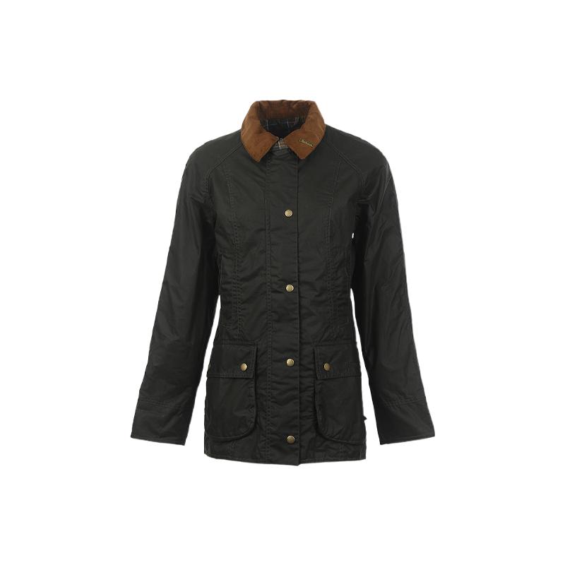 【自营】BARBOUR26ss纯色翻领单排扣女士翻领休闲油蜡夹克外套