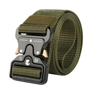 合金扣头腰带战术多功能男户外运动作训插扣尼龙帆布迷彩安全双扣