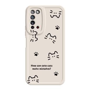 适用华为荣耀x10手机壳honorx10max新款硅胶TEL一AN00套全包防摔honor女anooa软ATELAN叉线条猫咪磨砂钢化膜