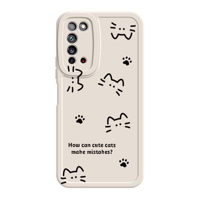 适用华为荣耀x10手机壳honorx10max新款硅胶TEL一AN00套全包防摔honor女anooa软ATELAN叉线条猫咪磨砂钢化膜