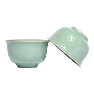 百年利永 宜兴紫砂杯青瓷主人杯小口杯 水绿大度杯