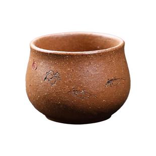 名壶秋月宜兴紫砂杯原矿五彩段泥品茗杯愉悦主人杯小口杯功夫茶具