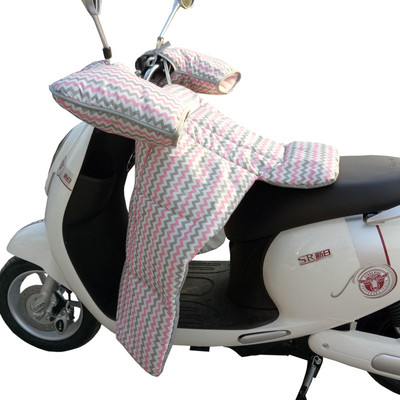 电动车冬季加厚纯色保暖分体