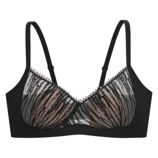 【小羽毛】伊维斯DE可穿大胸显小内衣性感收副乳单层蕾丝文胸