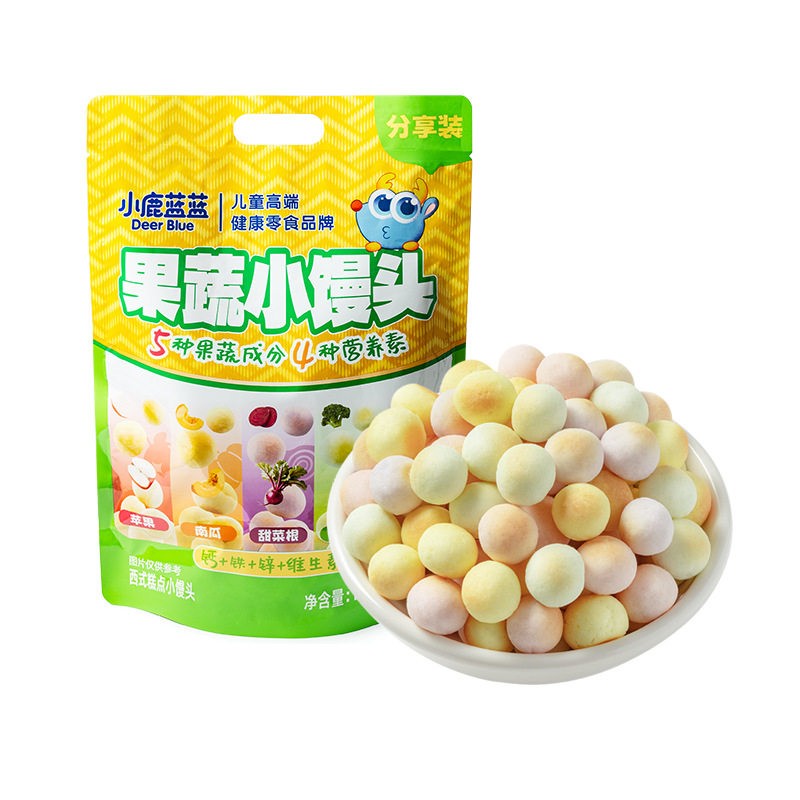 小鹿蓝蓝果蔬小馒头198g量贩装