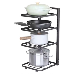 厨房置物架家用落地多层锅具收纳架子多功能下水槽橱柜放锅架置物