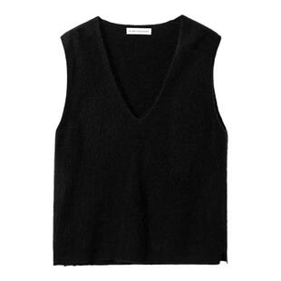 【英国单】1OO%羊绒拉绒 简约通勤基础款叠穿V领针织马甲背心