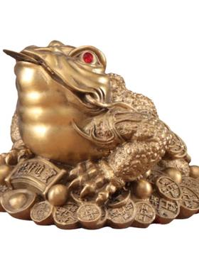 信扬家居黄铜招财金蟾蜍
