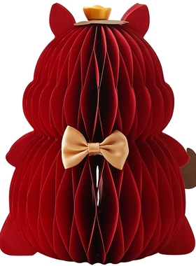 新年装饰春节氛围布置折纸马摆件