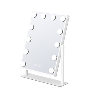 度洛迪led化妆镜台式带灯补光大号家用梳妆台镜子化妆镜台式桌面