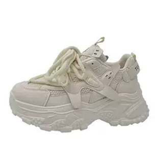 女鞋2026春季新款厚底老爹鞋女潮百搭增高休闲鞋子女小白鞋显脚小