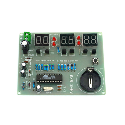 AT89C2051六位数字钟套件