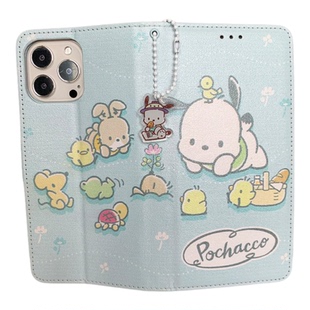 可爱折叠帕恰狗翻盖手机壳适用苹果17promax 16华为oppovivo三星小米荣耀一加红米翻盖保护壳