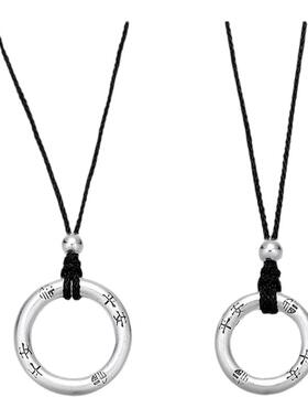 平安扣999足银百搭吊坠项链女