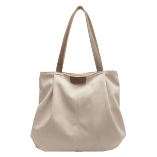 通勤包女大容量包包秋冬2025新款时尚单肩包帆布托特包学生上课包