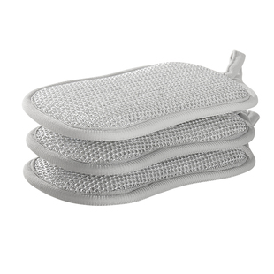 博生钢丝洗碗布纳米海绵块厨房不沾油清洁球刷锅布银丝家用魔力擦