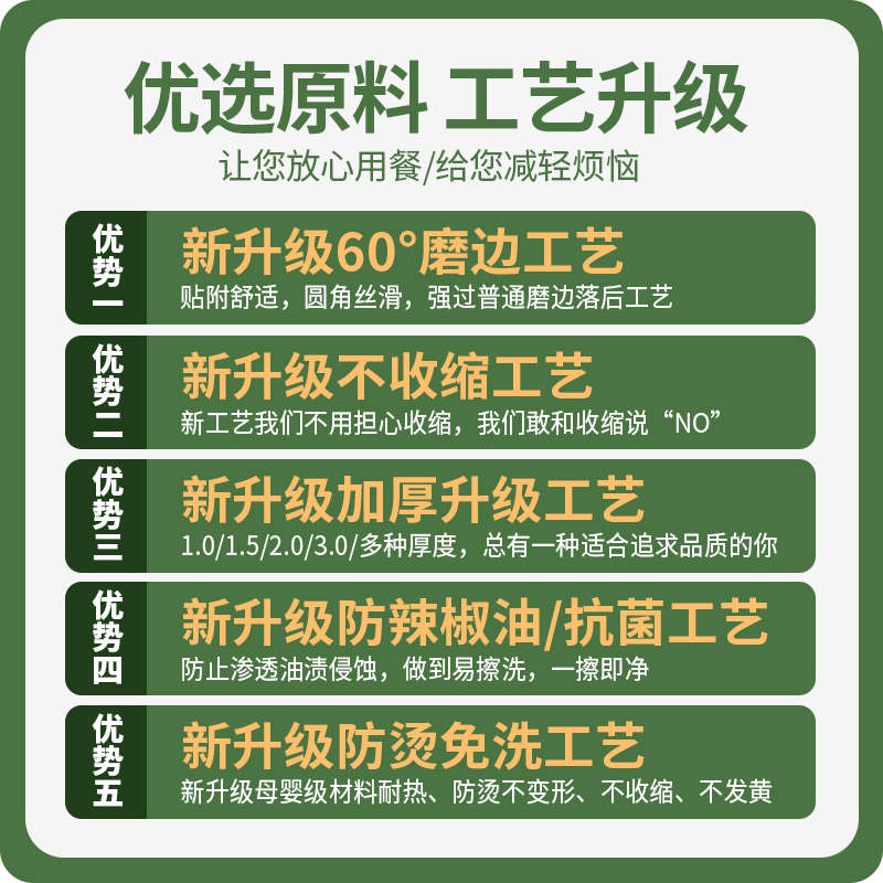 长椭圆桌布桌面保护垫透明免洗防油防水餐桌垫子PVC防烫圆形台面