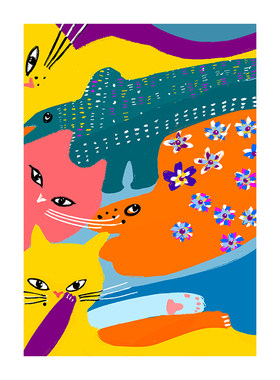 郭伟华【你中有我】限量签章版画 抽象艺术现代装饰带装裱45*60cm
