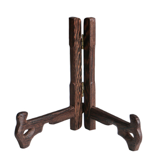 盘子支架展示盘架鸡翅木实木相框支架托架托盘架工艺品摆件茶饼架