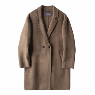 JSSD HOMME 冬季双面呢羊毛大衣男士通勤中长款呢大衣外套男款