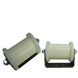 4个包邮双轴承带轴支架尼龙H型滑轮轨道静音H槽导向轮皮带导轨轮