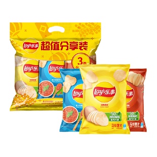 【王鹤棣推荐】Lay’s/乐事薯片超值分享装多口味组合膨化零食