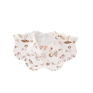 Akasugu爱舒屋口水巾婴儿围嘴a类纯棉宝宝防水围兜新生婴幼儿用