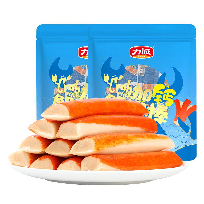 200g！力诚加钙手撕蟹柳即食独立小包装