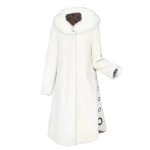 仿羊剪绒大衣女中长款2025冬季羊羔毛皮毛一体仿狐狸毛皮草外套