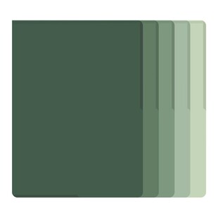 L型渐变单片文件夹a4单页夹两页夹文件袋单片文件夹高颜值简约ins风森系文件套简历保护膜收纳办公用品抽杆夹