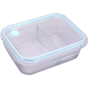 JALOCOOK耐热玻璃保鲜饭盒上班族带饭分隔碗微波加热不串味保鲜盒