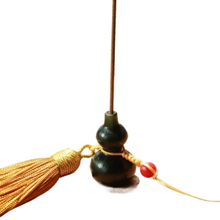 和田玉青玉葫芦香插 天然玉石 蒋宏利和田玉  玉葫芦挂件