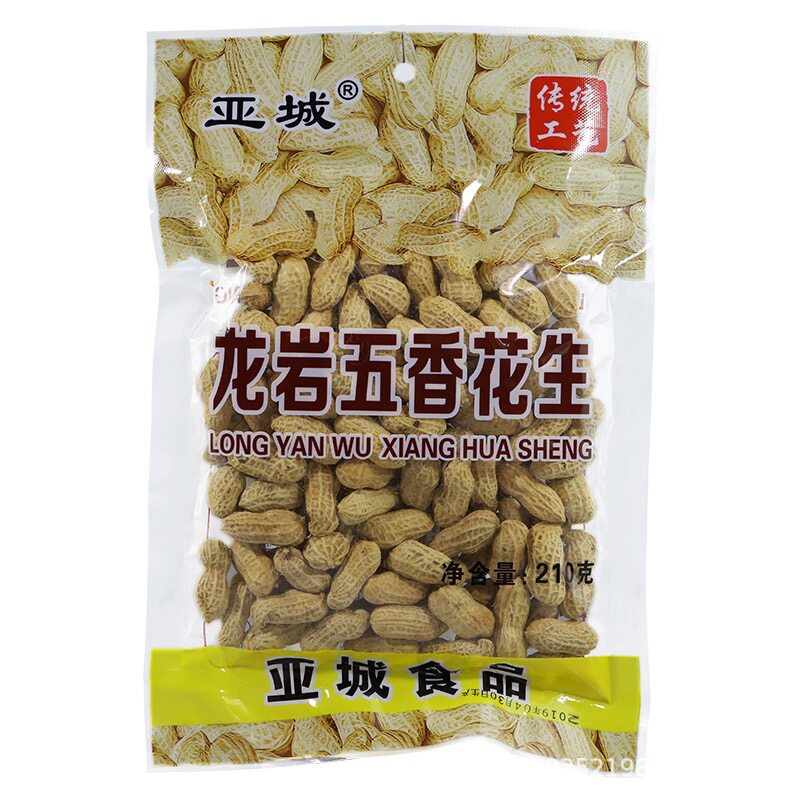 亚城福建龙岩花生五香咸干味蒜香奶香味210g*12包炒货小零食包邮