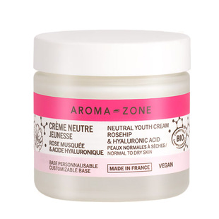 aroma zone玫瑰杏仁乳面霜中性无香基底乳液保湿紧致光滑