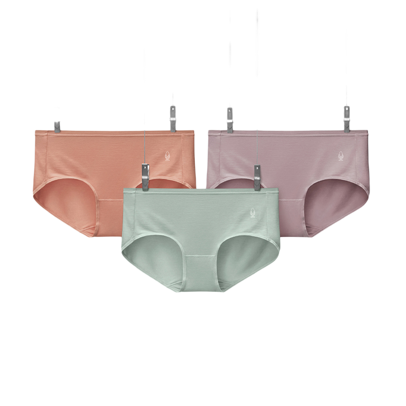 3件|蕉内银皮莫代尔女士内裤柔软无痕透气大码短裤不夹网三角裤女