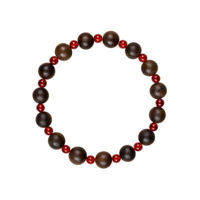 安神助眠天然绿奇楠沉香玛瑙手链