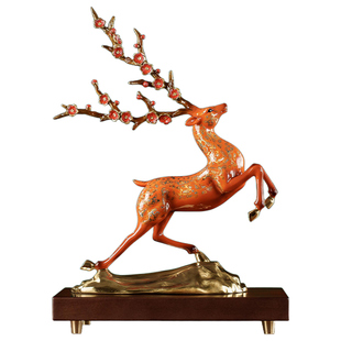 节节高升铜鹿摆件吉祥物领导新办公室装饰工艺品升迁升职礼物贺礼