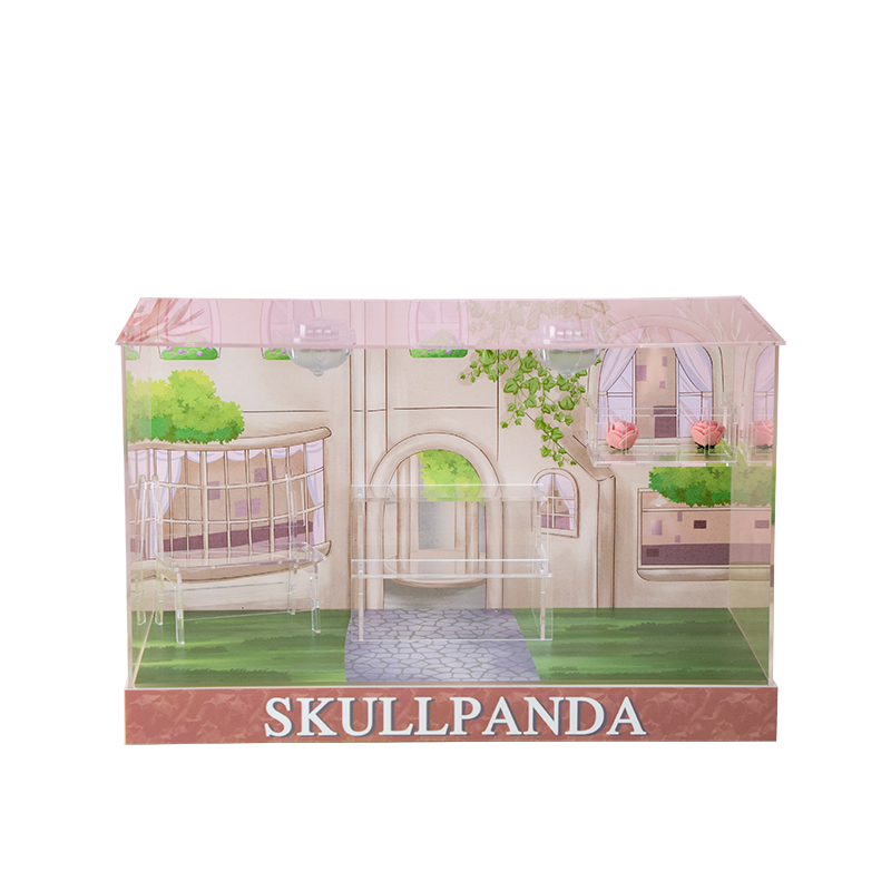 POPMART泡泡玛特SKULLPANDA温度系列手办SP8代盲盒场景展示盒礼物