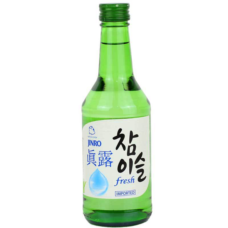 韩国进口真露烧酒果味竹炭清香葡萄李子西柚草莓韩剧IU李知恩同款
