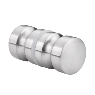 实芯玻璃门单孔拉手浴室淋浴房展示柜铝合金平开门黑色迷你小把手