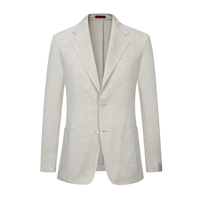 东博利尼老钱风亚麻西装外套