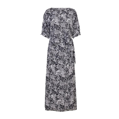 婉甸2026夏新品烟台墨韵花气质印花收腰连衣裙A字裙1252N81DS5YX