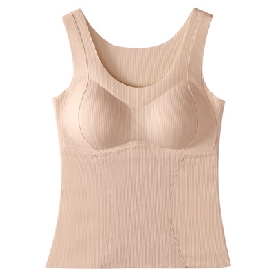 古今保暖背心女带胸垫一体式内衣