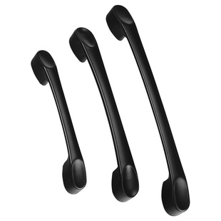 固特拉手美式衣橱柜子门现代简约抽屉隐形把手黑色弧形圆角小拉手