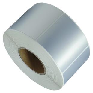 亚银标签纸50*50mm 哑银不干胶标签防油PET条码打印贴纸5x5cm定制