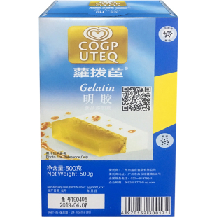 食用明胶粉罗拨臣吉利丁粉鱼胶粉500g大包装皮冻胶粉布丁果冻粉剂