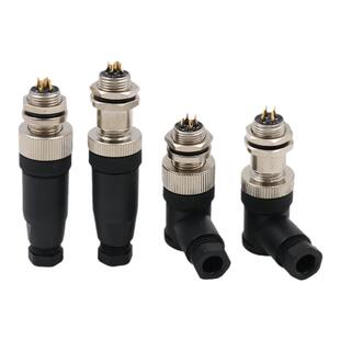 航空插头M12防水连接器4针5孔8 12芯对插插座传感器接头接插件PG7