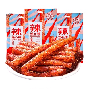 翻天娃通心棒辣条68g*3包香辣味解馋小零食儿时怀旧面筋素肉小吃