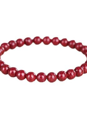 天然朱砂手串高透晶体砂手链转运